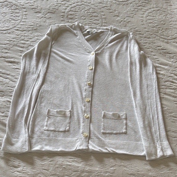 Banana Republic Sweaters - Banana Republic Women's White Cardigan Sweater Gently Loved S